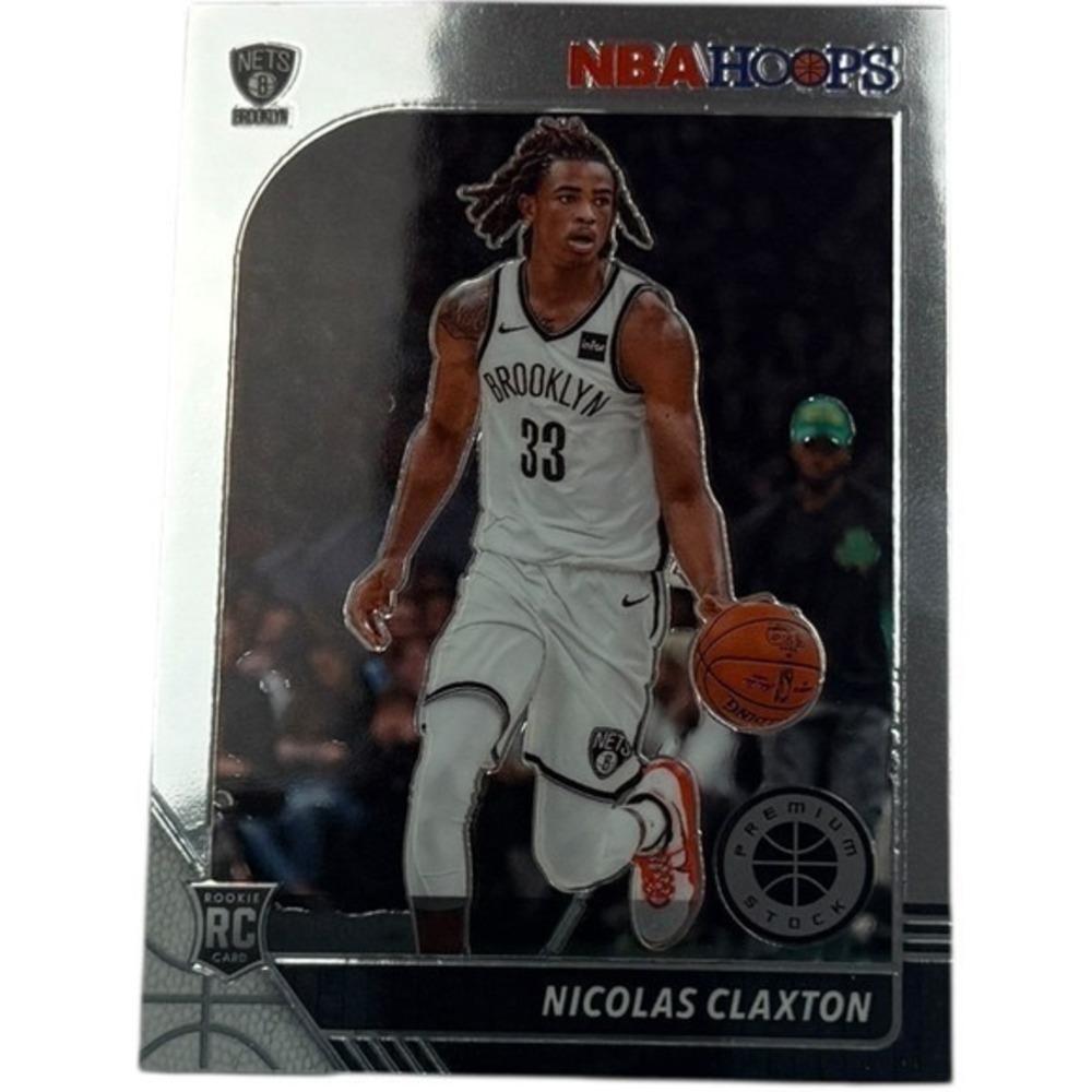 2019 2020 Panini NBA Hoops Premium Stock Nicolas Claxton RC Card Brooklyn Nets - Picture 1 of 2